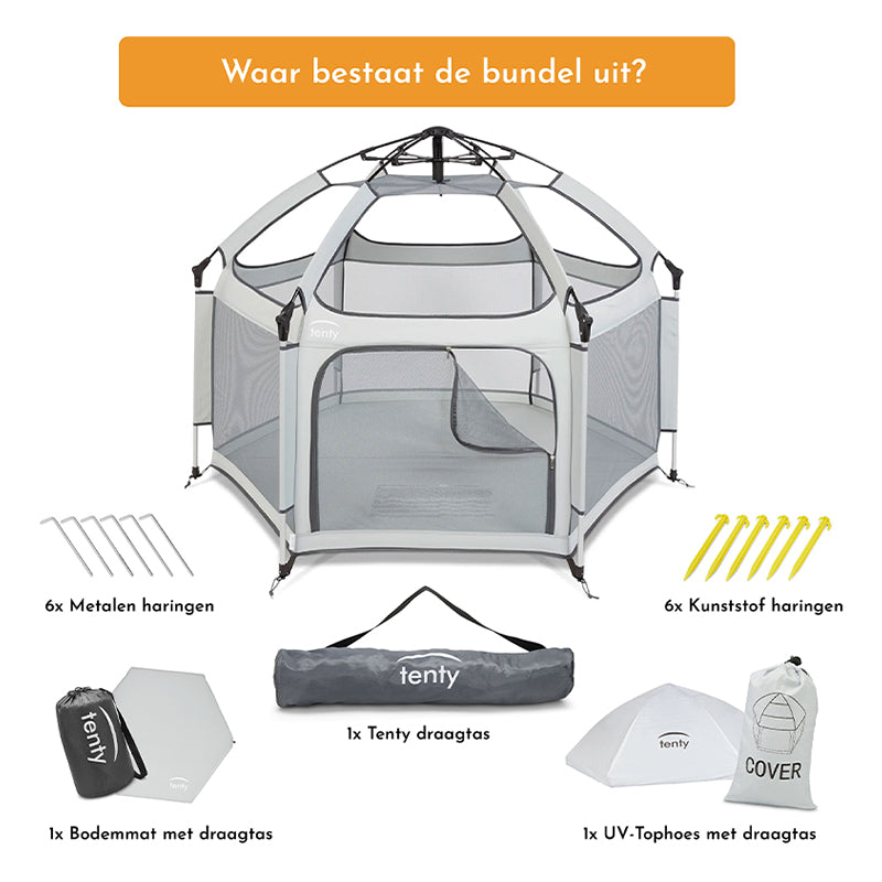 Tenty Speeltent Bundel (Tent, Box, Mat en Hoes)